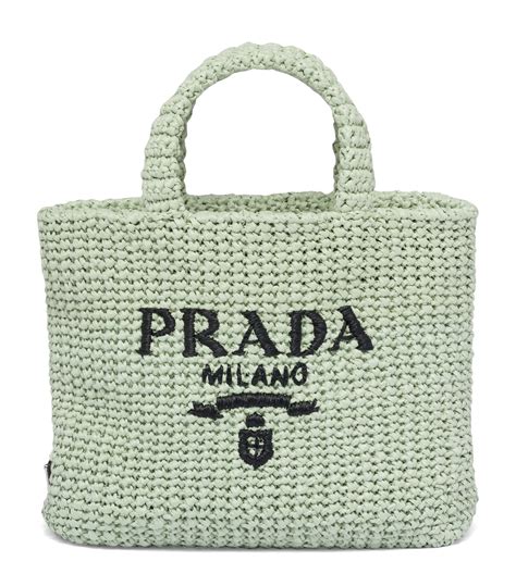 prada crochet bucket bag|Prada small tote bag.